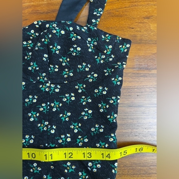 Hutch Anthropologie Ditsy Floral Print Corset Mini Dress Size Medium - Picture 14 of 15